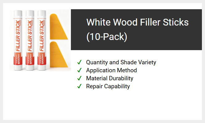White Wood Filler Sticks (10-Pack)