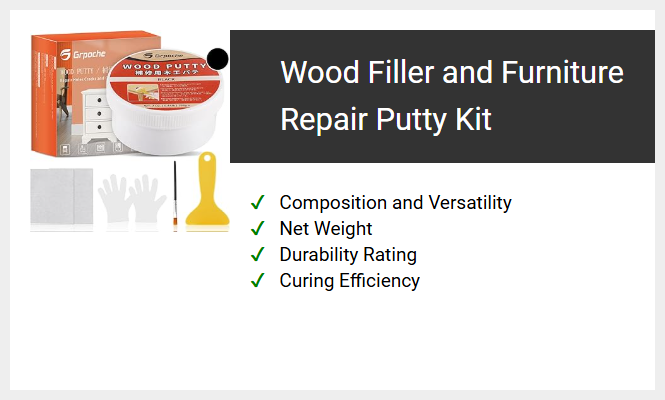 Wood Filler and Furniture Repair Putty Kit