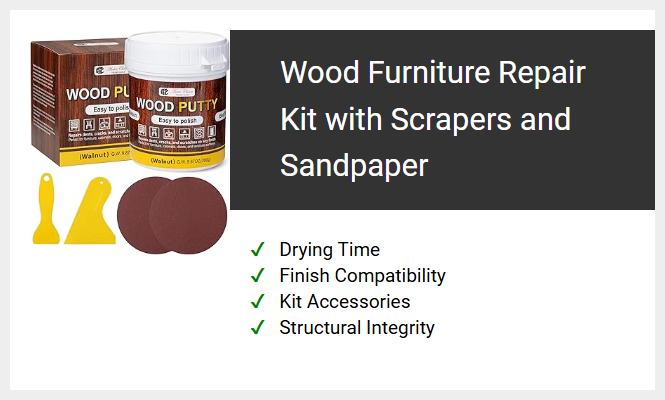 Wood Furniture Repair Kit with Scrapers and Sandpaper