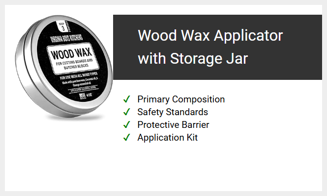 Wood Wax Applicator with Storage Jar
