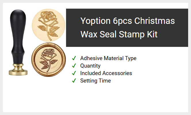 Yoption 6pcs Christmas Wax Seal Stamp Kit