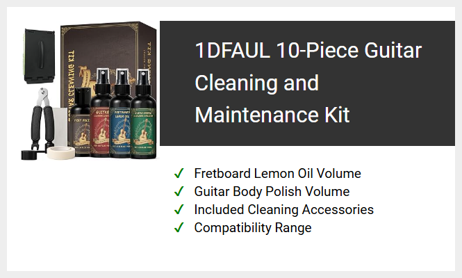 1DFAUL 10-Piece Guitar Cleaning and Maintenance Kit