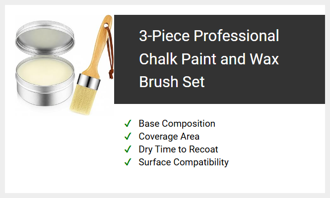 3-Piece Professional Chalk Paint and Wax Brush Set