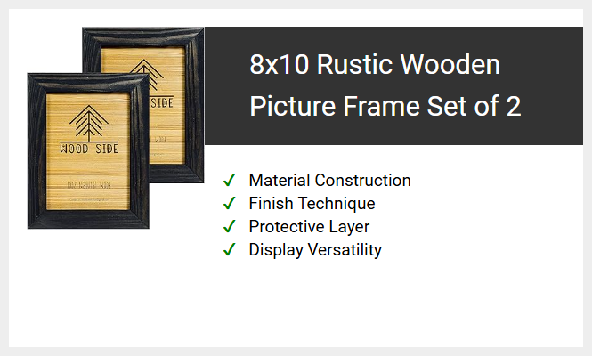 8x10 Rustic Wooden Picture Frame Set of 2