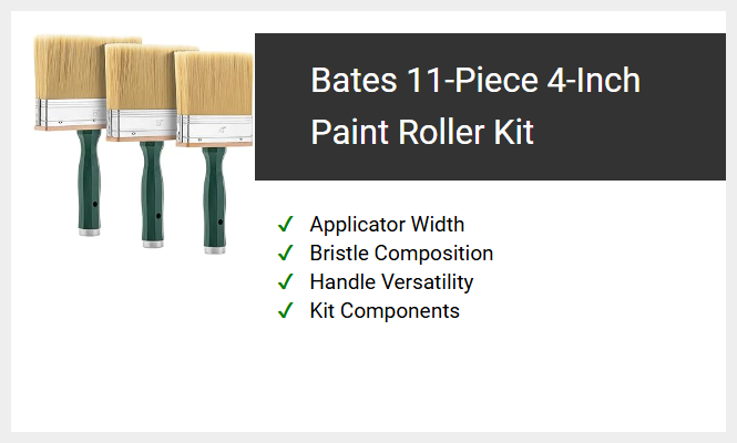 Bates 11-Piece 4-Inch Paint Roller Kit