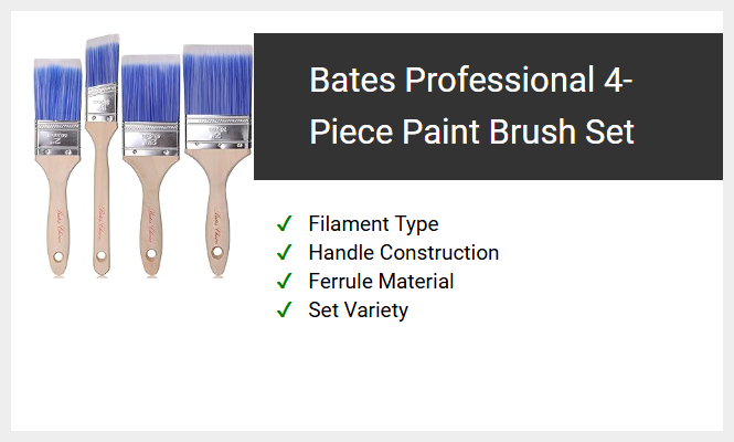 Bates Professional 4-Piece Paint Brush Set