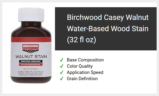 Birchwood Casey Walnut Water-Based Wood Stain (32 fl oz)