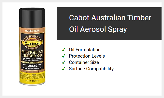 Cabot Australian Timber Oil Aerosol Spray