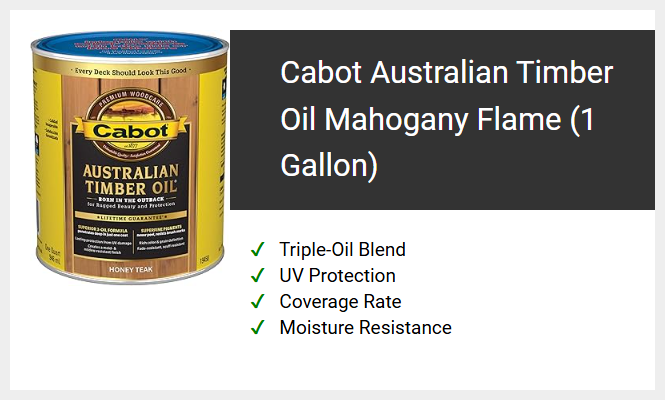 Cabot Australian Timber Oil Mahogany Flame (1 Gallon)