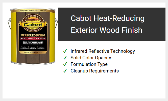Cabot Heat-Reducing Exterior Wood Finish