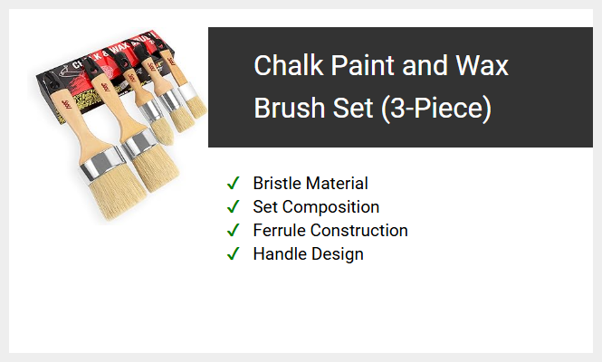 Chalk Paint and Wax Brush Set (3-Piece)