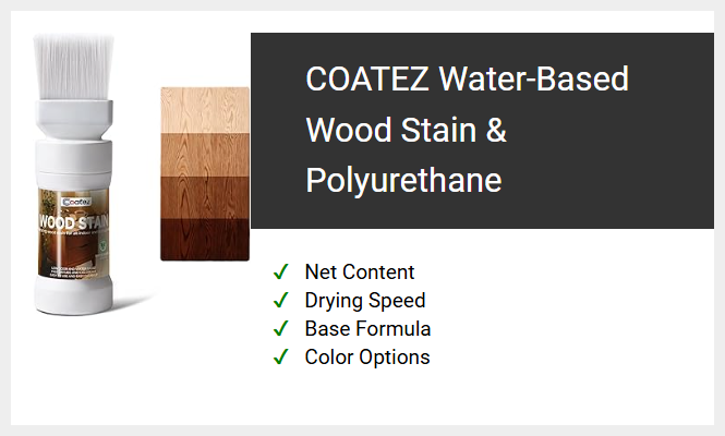 COATEZ Water-Based Wood Stain & Polyurethane