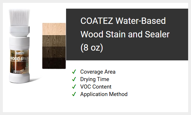 COATEZ Water-Based Wood Stain and Sealer (8 oz)