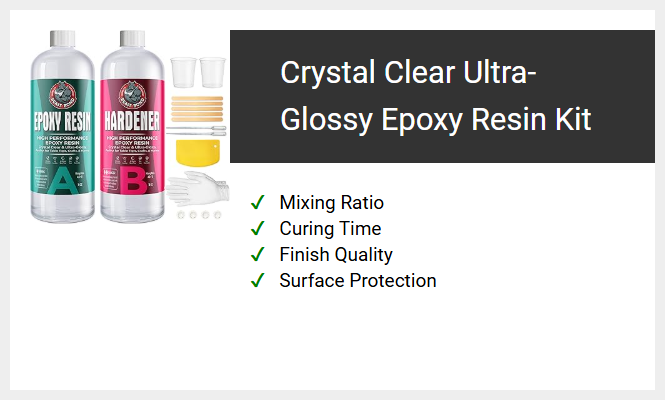 Crystal Clear Ultra-Glossy Epoxy Resin Kit