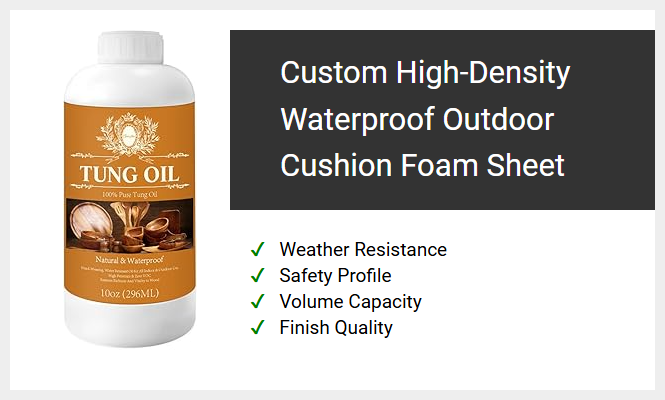 Custom High-Density Waterproof Outdoor Cushion Foam Sheet