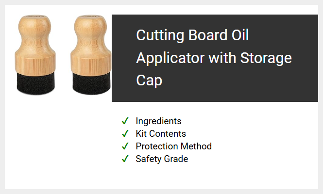 Cutting Board Oil Applicator with Storage Cap