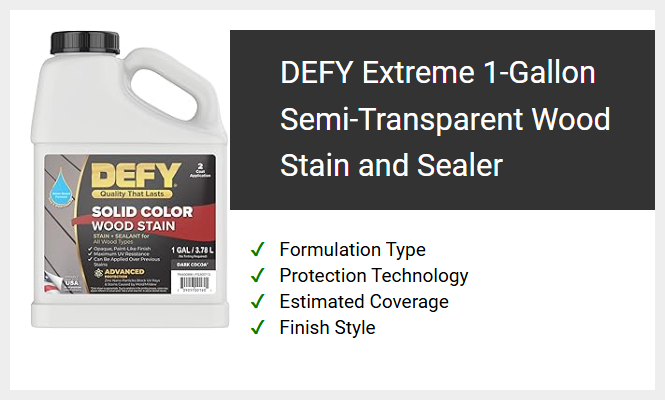 DEFY Extreme 1-Gallon Semi-Transparent Wood Stain and Sealer