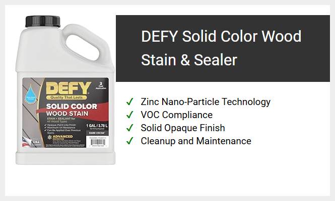 DEFY Solid Color Wood Stain & Sealer