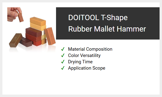 DOITOOL T-Shape Rubber Mallet Hammer