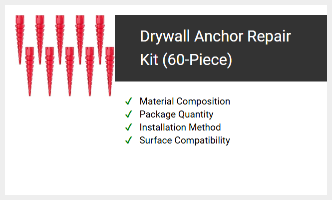 Drywall Anchor Repair Kit (60-Piece)