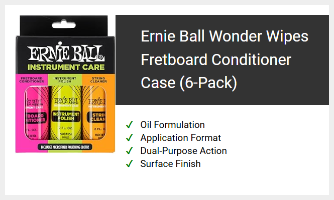 Ernie Ball Wonder Wipes Fretboard Conditioner Case (6-Pack)