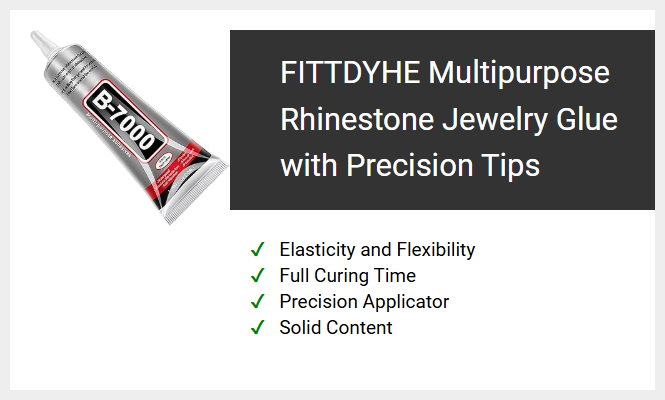 FITTDYHE Multipurpose Rhinestone Jewelry Glue with Precision Tips