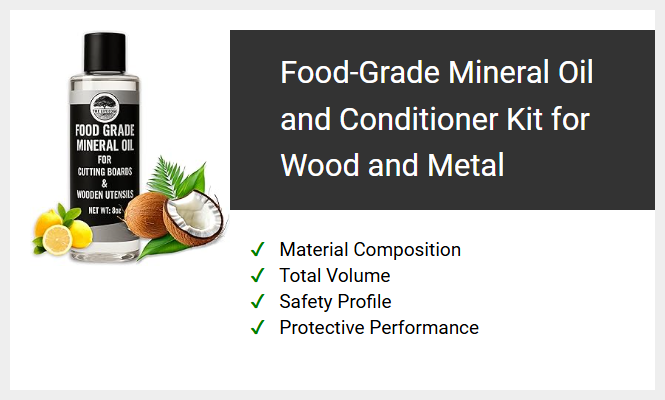 Food-Grade Mineral Oil and Conditioner Kit for Wood and Metal