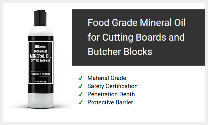 Food Grade Mineral Oil for Cutting Boards and Butcher Blocks