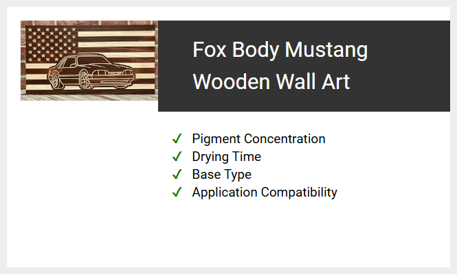 Fox Body Mustang Wooden Wall Art
