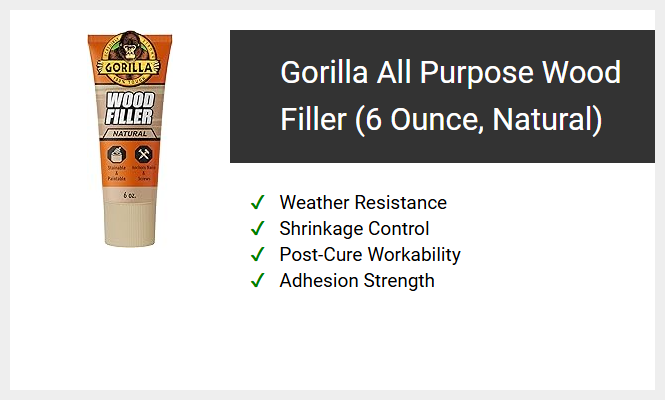 Gorilla All Purpose Wood Filler (6 Ounce, Natural)