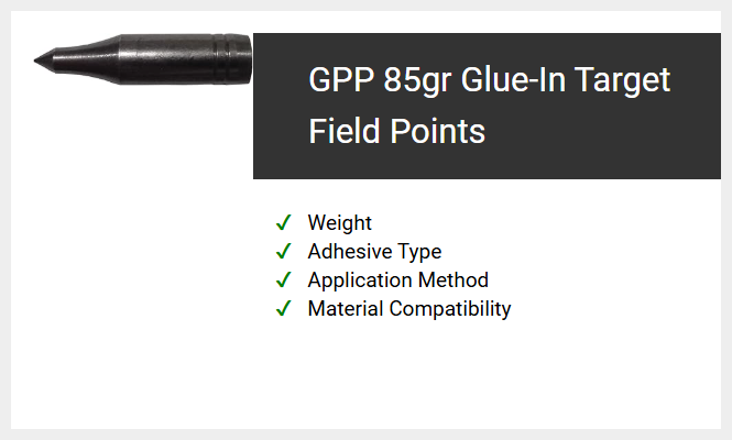 GPP 85gr Glue-In Target Field Points