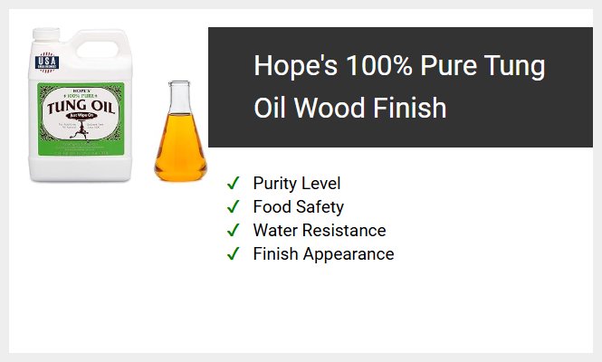 Hope's 100% Pure Tung Oil Wood Finish