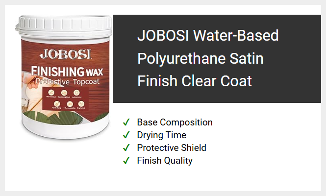 JOBOSI Water-Based Polyurethane Satin Finish Clear Coat
