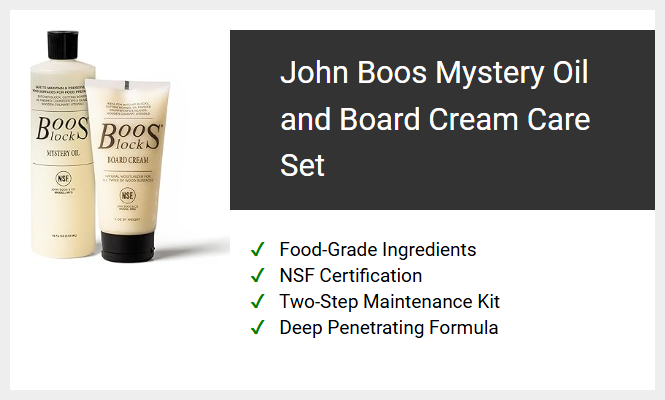 John Boos Mystery Oil and Board Cream Care Set
