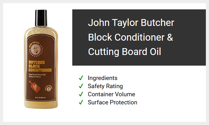 John Taylor Butcher Block Conditioner & Cutting Board Oil