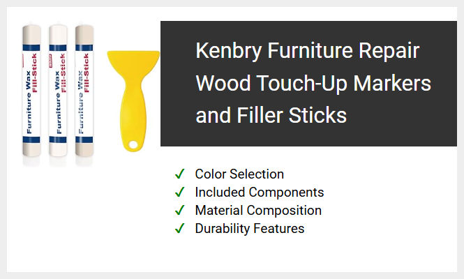 Kenbry Furniture Repair Wood Touch-Up Markers and Filler Sticks