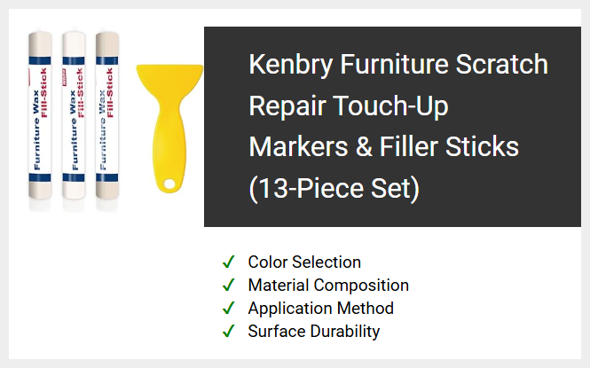 Kenbry Furniture Scratch Repair Touch-Up Markers & Filler Sticks (13-Piece Set)