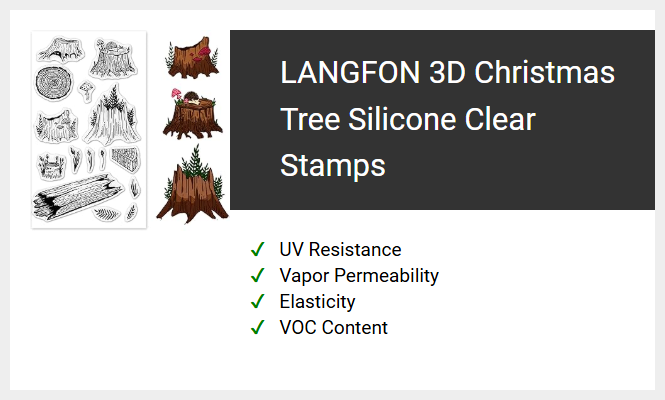 LANGFON 3D Christmas Tree Silicone Clear Stamps