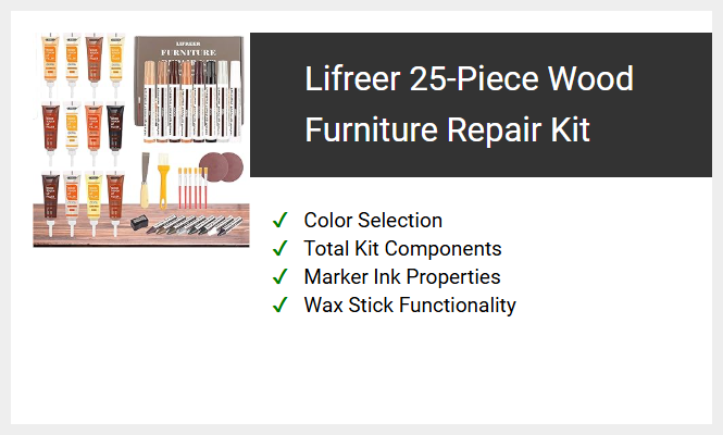 Lifreer 25-Piece Wood Furniture Repair Kit