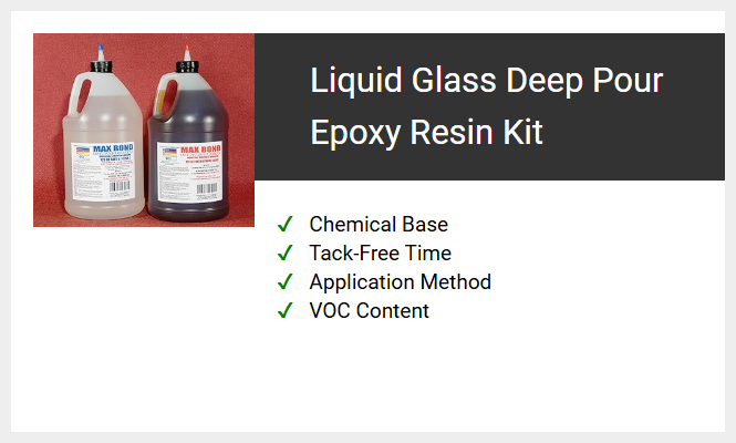 Liquid Glass Deep Pour Epoxy Resin Kit