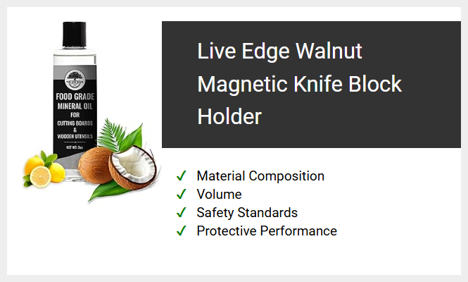 Live Edge Walnut Magnetic Knife Block Holder