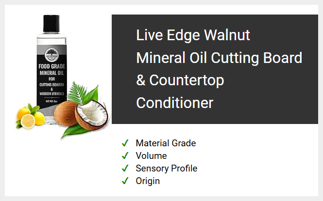 Live Edge Walnut Mineral Oil Cutting Board & Countertop Conditioner