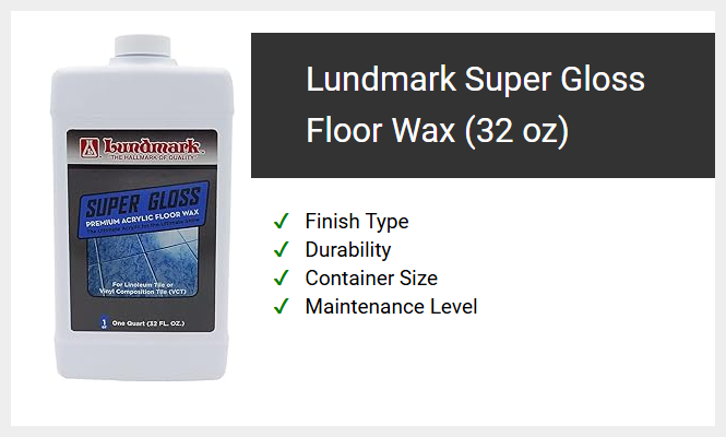 Lundmark Super Gloss Floor Wax (32 oz)