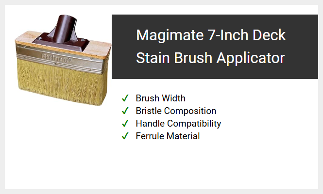 Magimate 7-Inch Deck Stain Brush Applicator