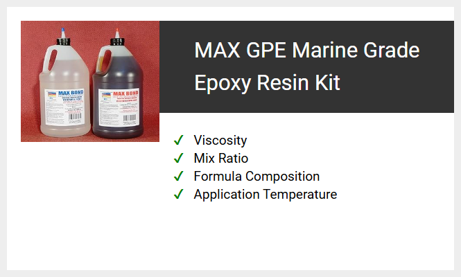 MAX GPE Marine Grade Epoxy Resin Kit