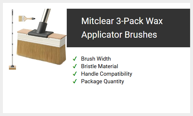Mitclear 3-Pack Wax Applicator Brushes