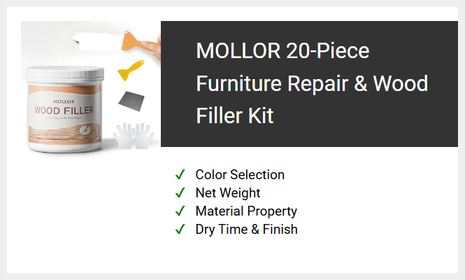 MOLLOR 20-Piece Furniture Repair & Wood Filler Kit