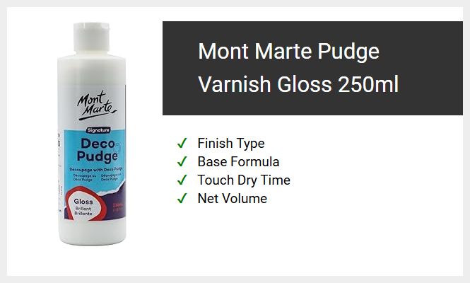 Mont Marte Pudge Varnish Gloss 250ml