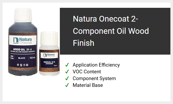 Natura Onecoat 2-Component Oil Wood Finish