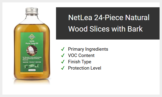 NetLea 24-Piece Natural Wood Slices with Bark